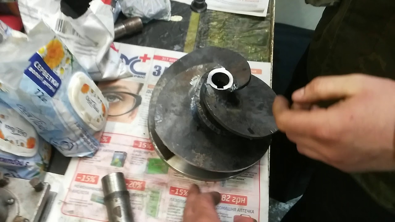 импеллер водомёта. как точно проточить в размер. impeller of jet pump. how exactly to gnaw through.