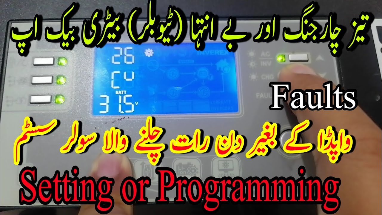 Inverex Axpert King 3.2 Kw Solar Inverter Programming Faults or Errors