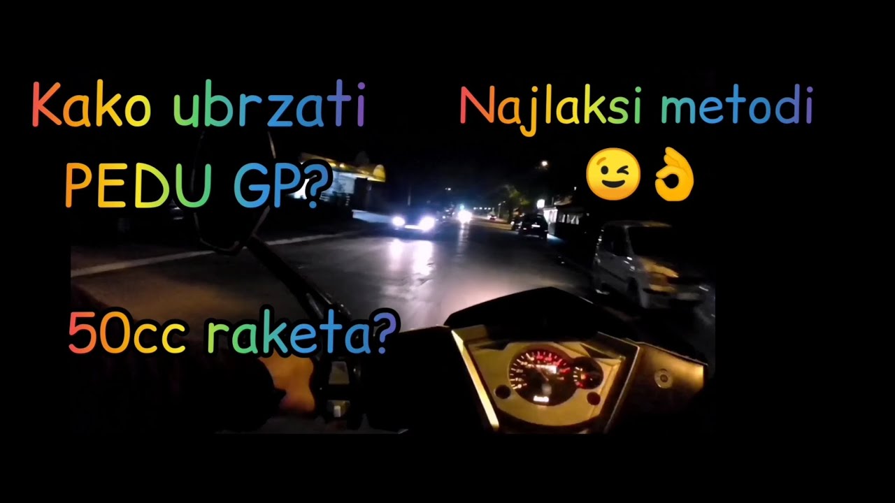 Kako ubrzati PEDU GP 50cc? SONIC MATADOR 14 cola? Metodi, nacini bez intervencije na samom agregatu