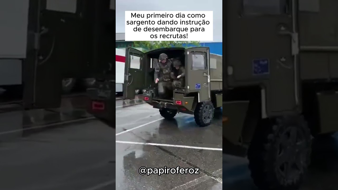 MEU PRIMEIRO DIA COMO SARGENTO NA INSTRU&Ccedil;&Atilde;O DE DESEMBARQUE DE VIATURA! #sargento #humor #militar