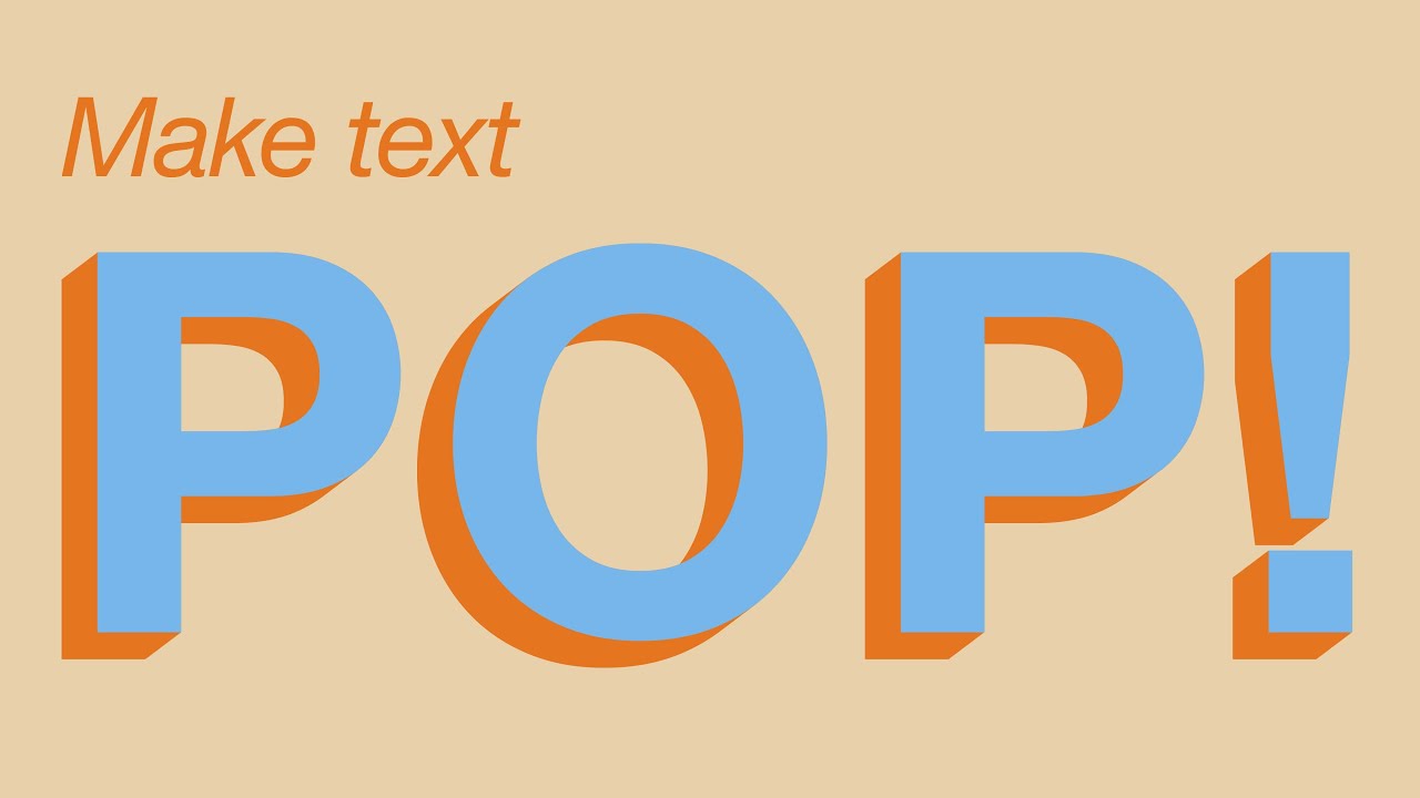 How to Make 3D Text in Illustrator