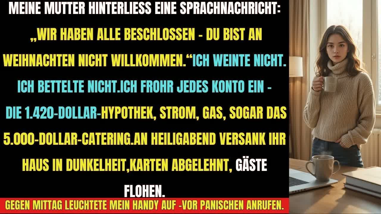 👉 „Meine Mutter schloss mich an Weihnachten aus – also fror ich ALLE Konten ein “