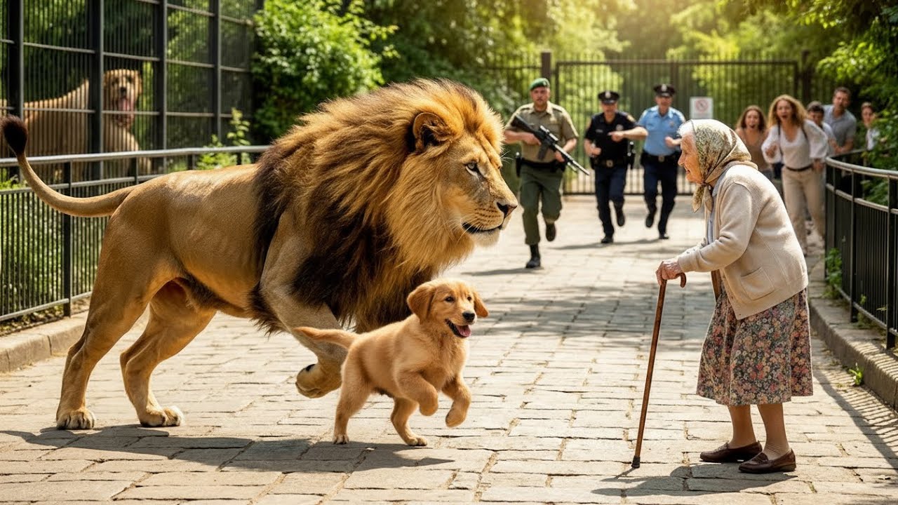 Lion Breaks Out of Zoo. Everyone Fled Except One Old Lady. What Happened Next Will Shock You!