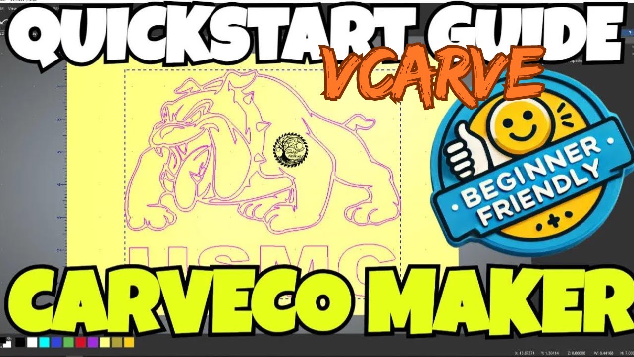 Краткое руководство по началу работы с ЧПУ для Carveco Maker - векторные чертежи VCarve CNC!
