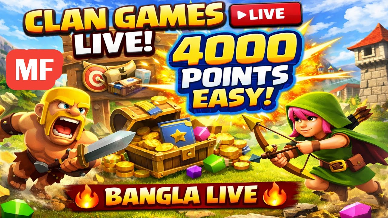 Clash of Clans Bangla Live 🔴 | Clan Games Rewards + Tips
