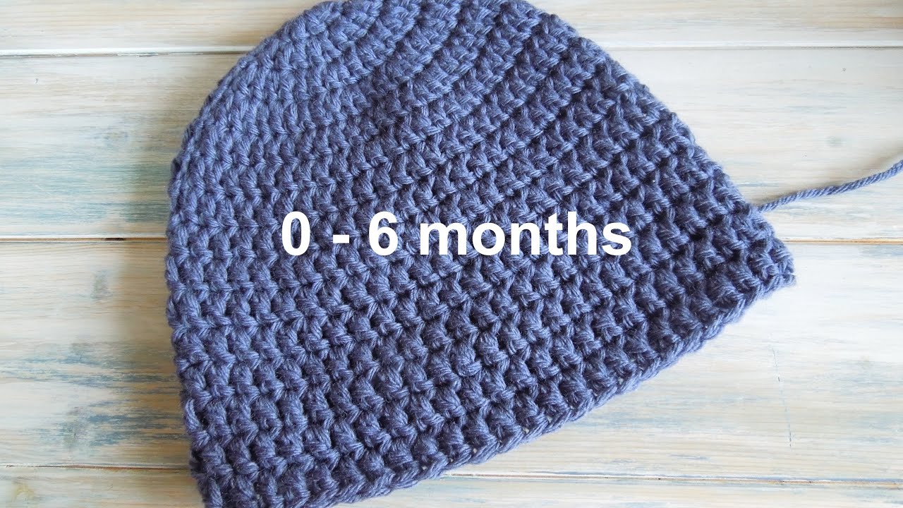 (crochet) How To - Crochet a Simple Baby Beanie for 0-6 months
