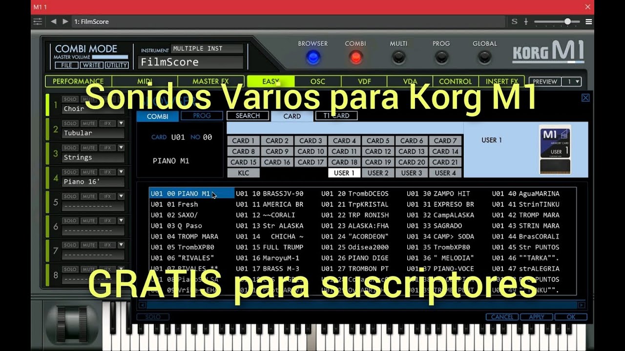 Sonidos Varios para Korg M1
