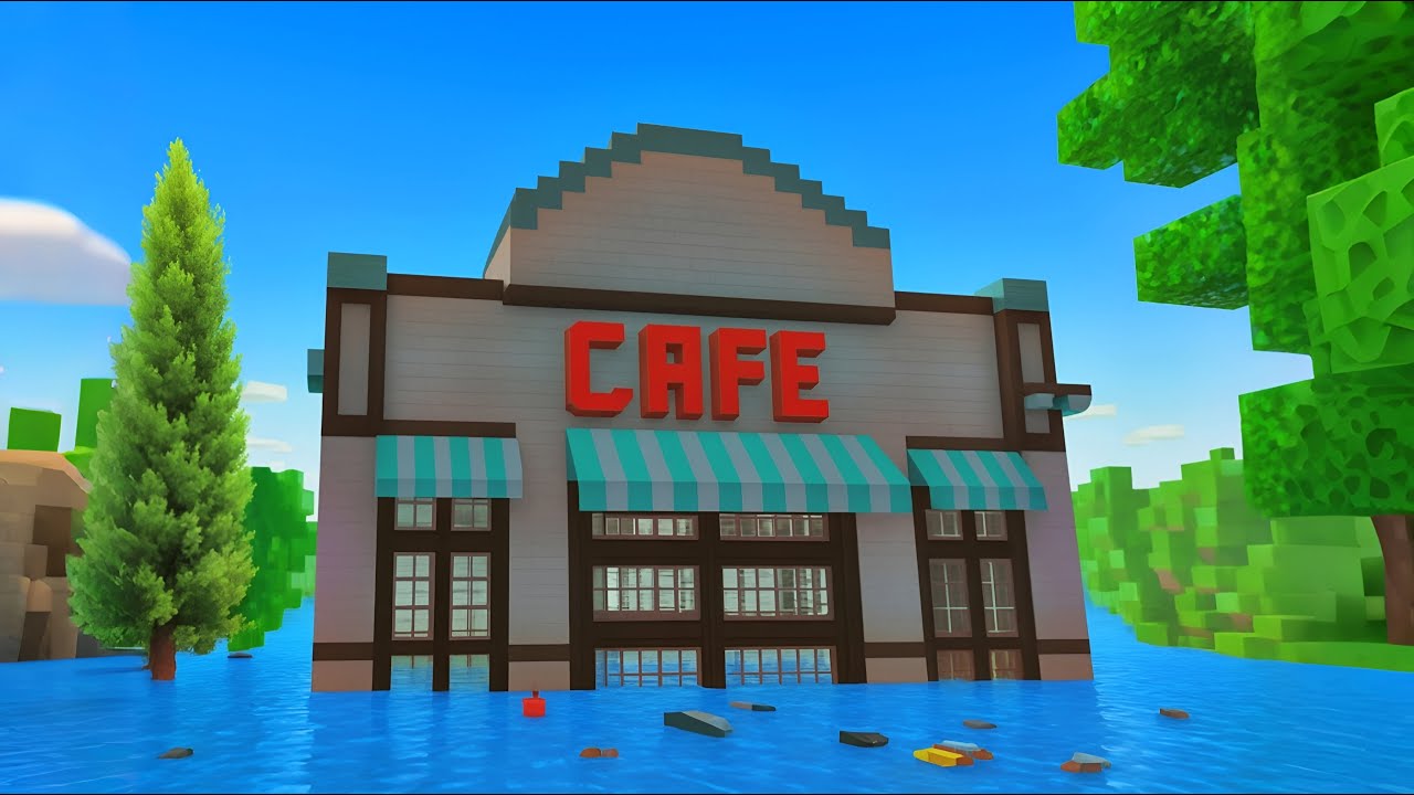 SCHOOL PARTY CRAFT &ndash; CAFE DESTROYED BY CRAZY FLOOD IN SECONDS!