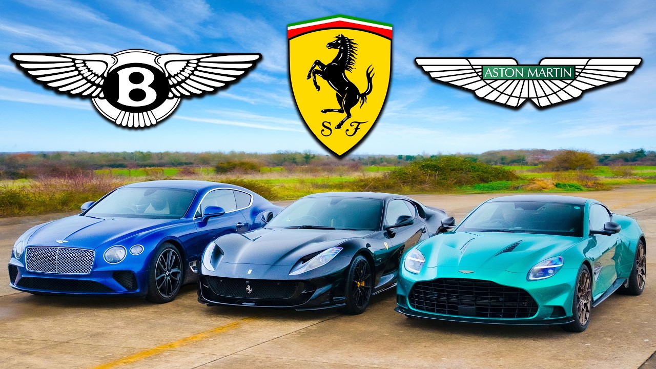 Aston Martin Vanquish vs Ferrari 812 vs Bentley GT Speed: CORRIDA DE ARRANCADA