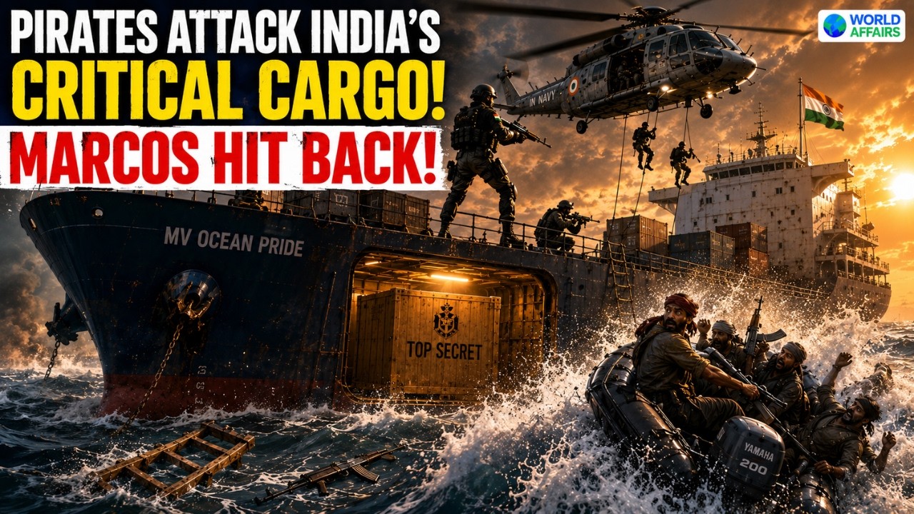 Indian Navy Foils Pirate Attack On India's Critical Cargo! MARCOS Board Merchant Ship | Kinjal