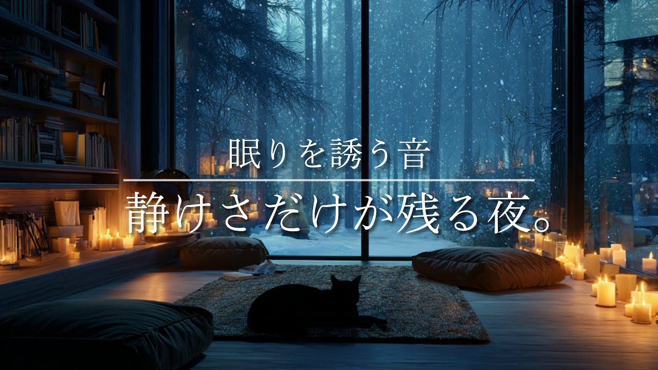 【眠る前のBGM】眠りを誘う音。静けさだけが残る夜。疲れたあなたへ癒しの音楽。｜A Night Where Only Silence Remains  Guitar Lo-Fi, Deep Sleep