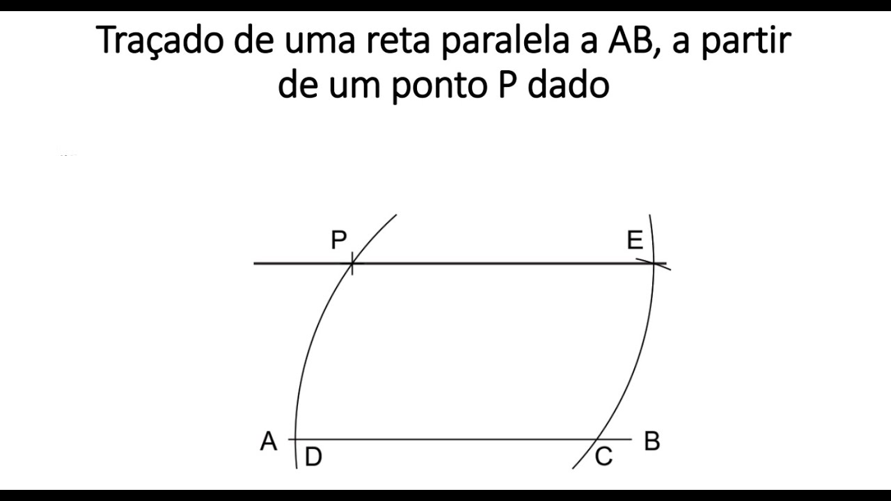 Traçado de uma reta paralela AB de um ponto P | DESENHO TÉCNICO BÁSICO