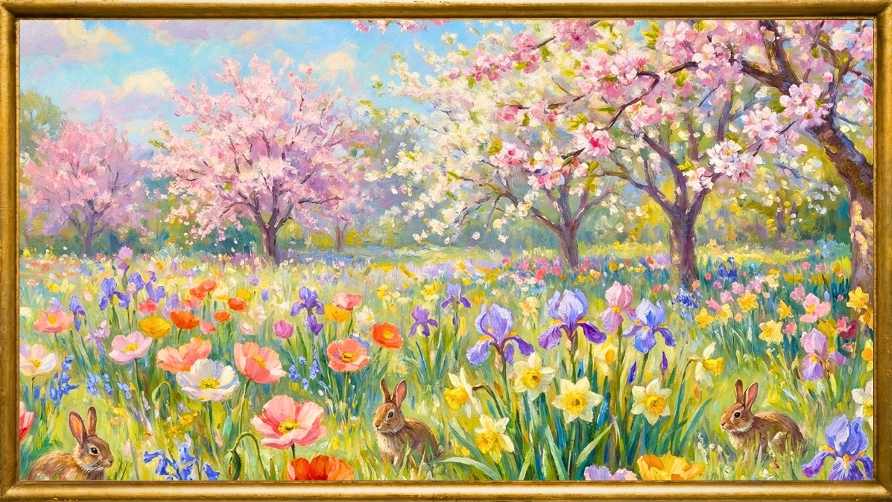 Spring Meadows | Samsung Frame TV Art Loop | 8 Hours No Audio