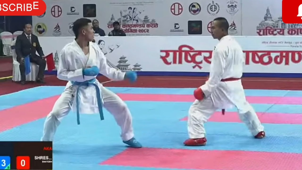 -67 k.g senior kumite final..( Santosh Shrestha Nepal Police AKA)  ( Pradip Baijali Magar APF AO).. 