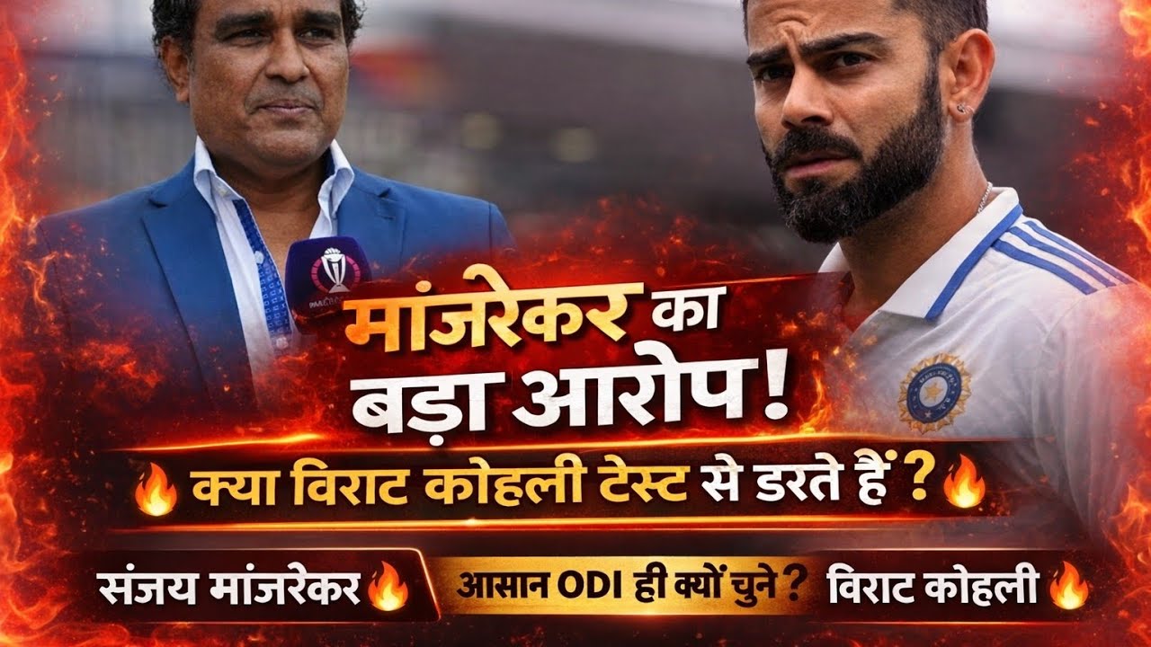 “टेस्ट से डर गए विराट कोहली? 🔥 मांजरेकर के आरोप से मचा बवाल!”