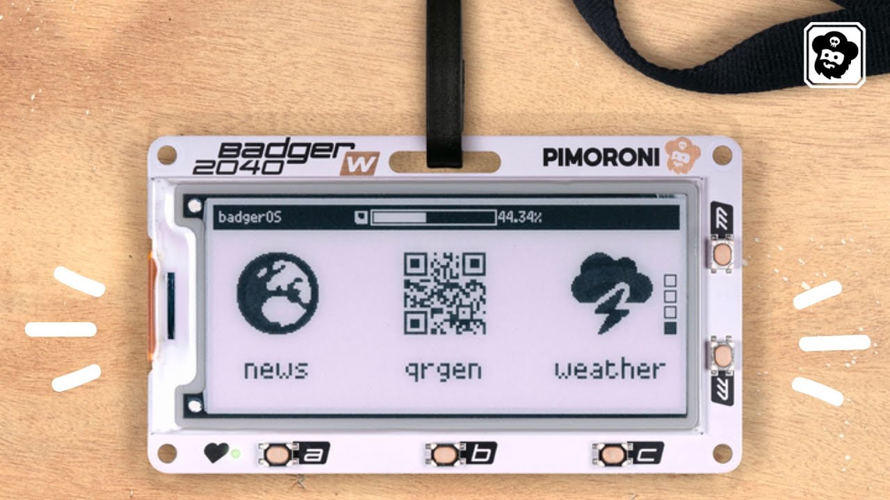 Первый взгляд на Badger 2040 W (многофункциональный значок E Ink с Raspberry Pi Pico W на борту)