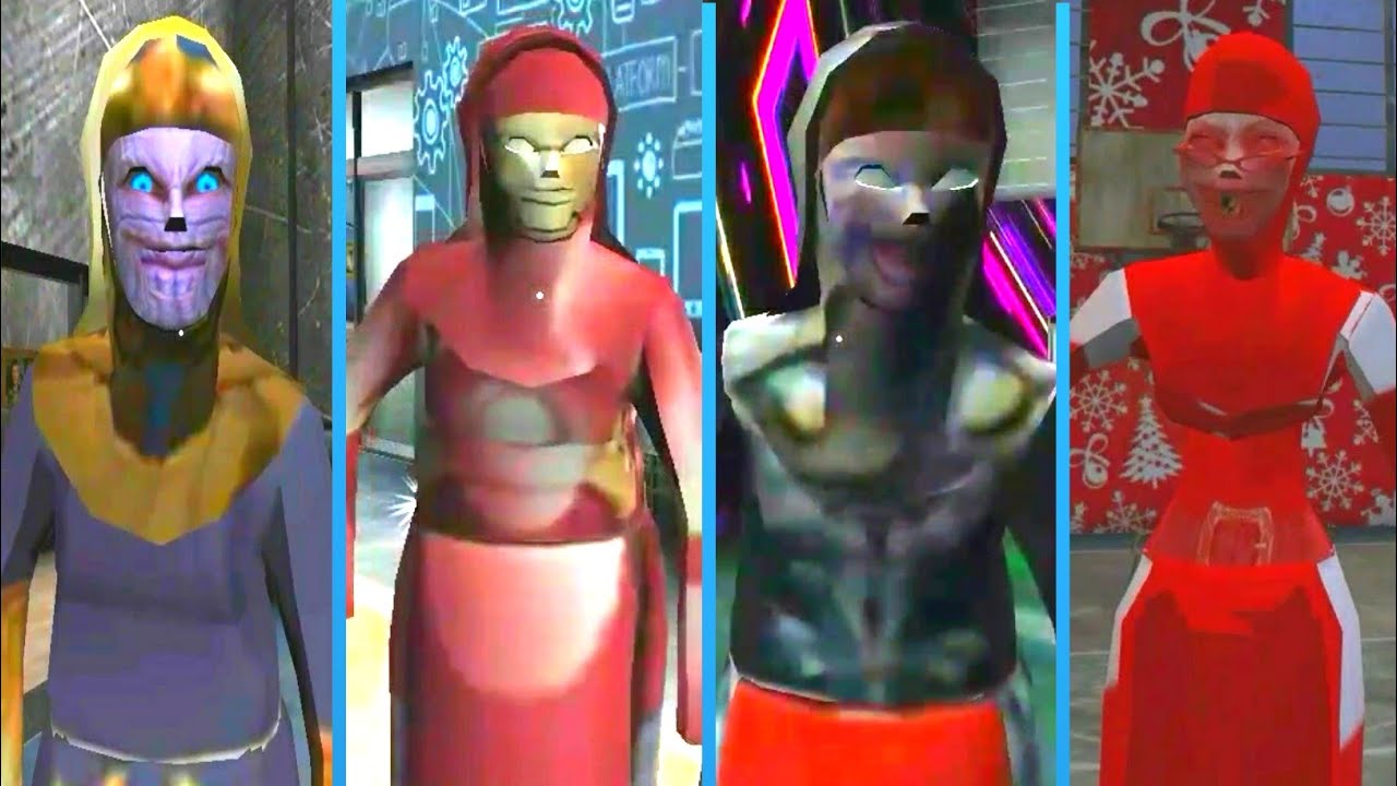All Evil Nun Mods | Thanos Nun Vs Iron Man Nun Vs Thor Nun Vs Santa Nun