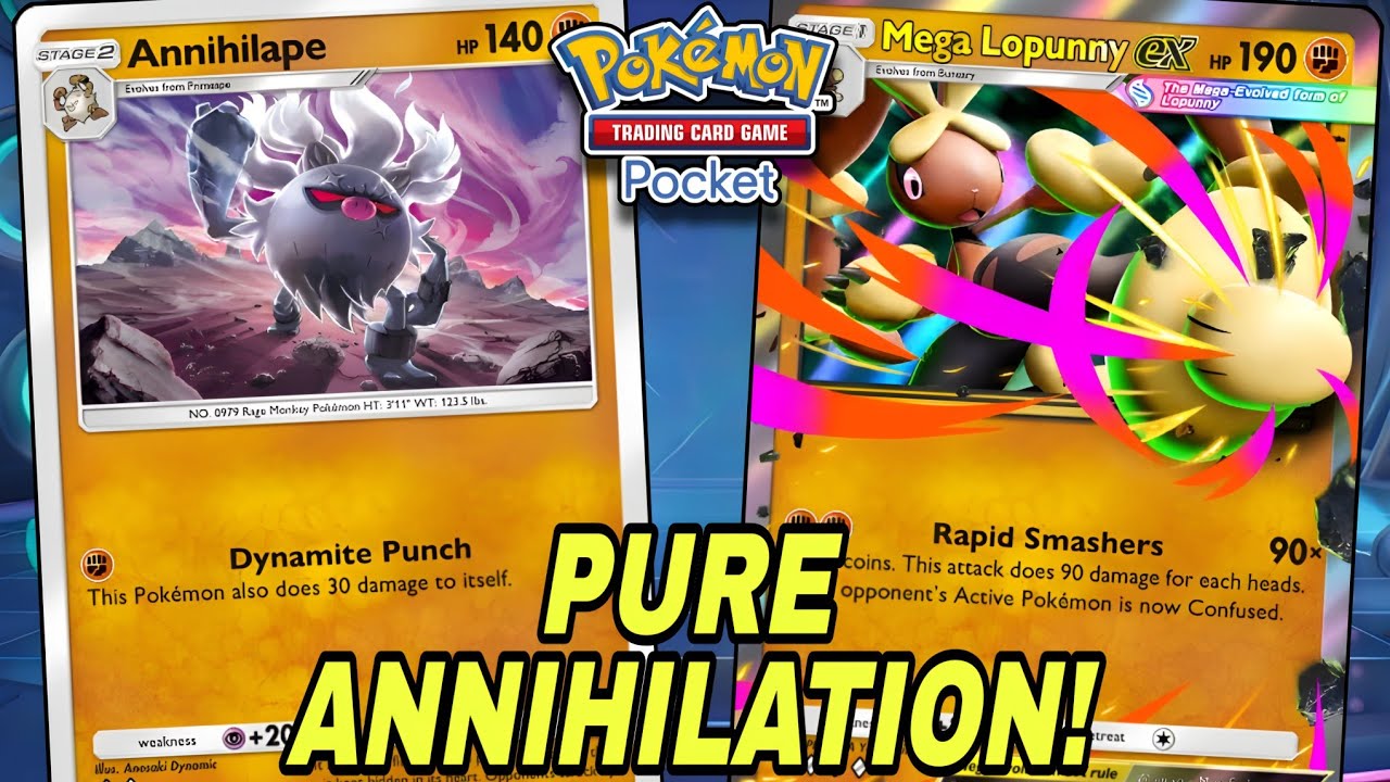 This MEGA LOPUNNY ANNIHILAPE Deck Is Pure Aggression and Massive Damage! | Pokemon TCG Pocket