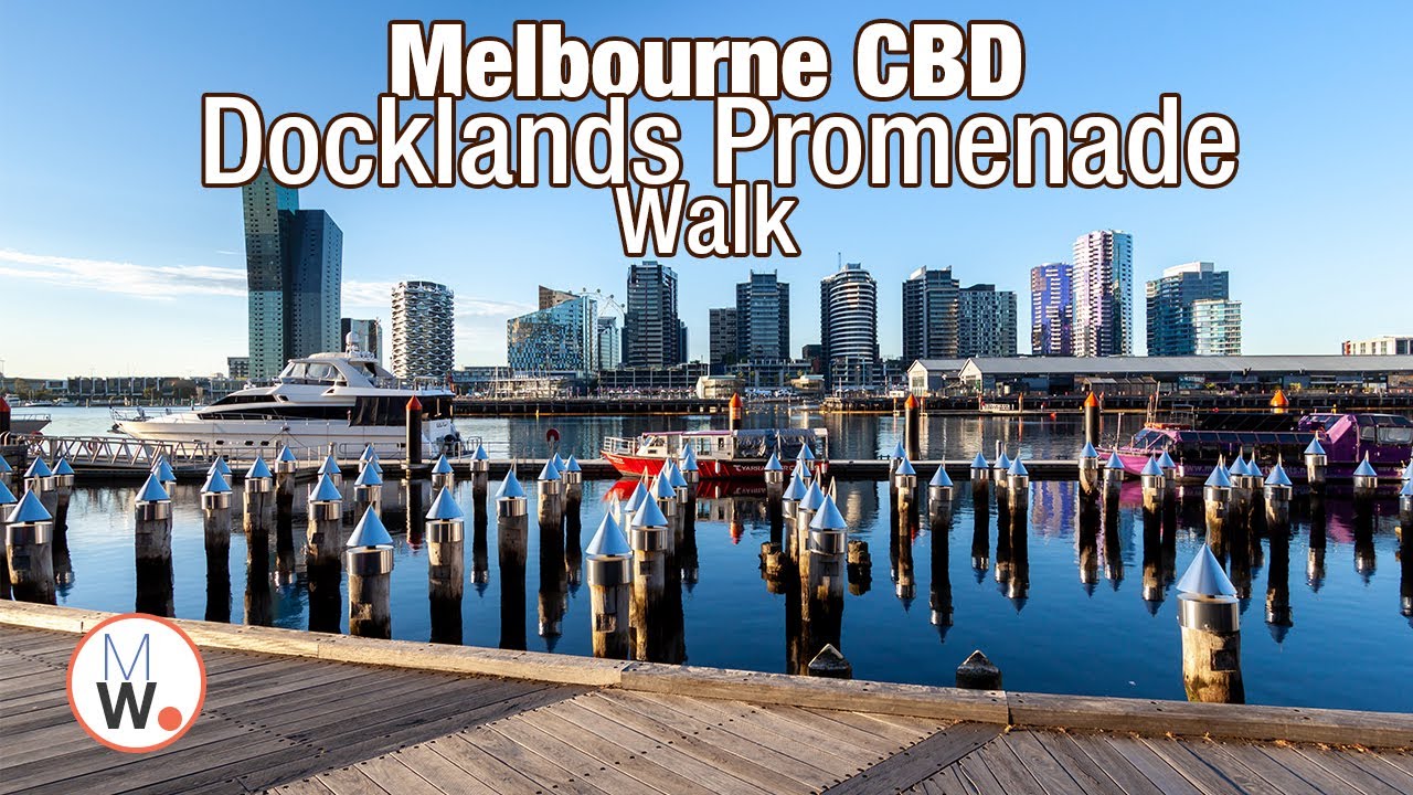 Melbourne CBD: Docklands Promenade Walk🚶&zwj;♀️【4K】