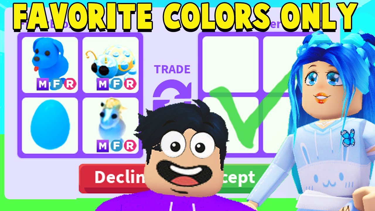 Я обменял питомцев случайных игроков на их любимый цвет в игре «Adopt Me!» (ЧАСТЬ 3)