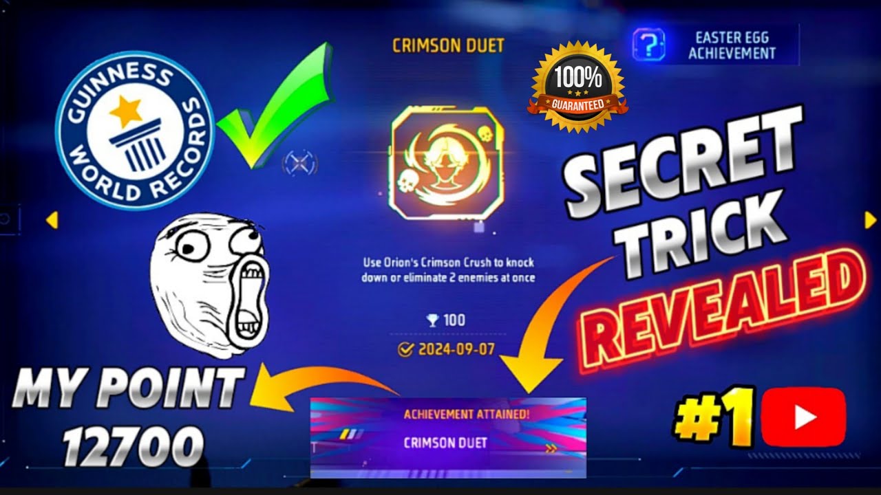 HOW TO COMPLETE ORION CRIMSON DUET ACHIEVEMENT IN 3 MINUTE 😮🔥 ||