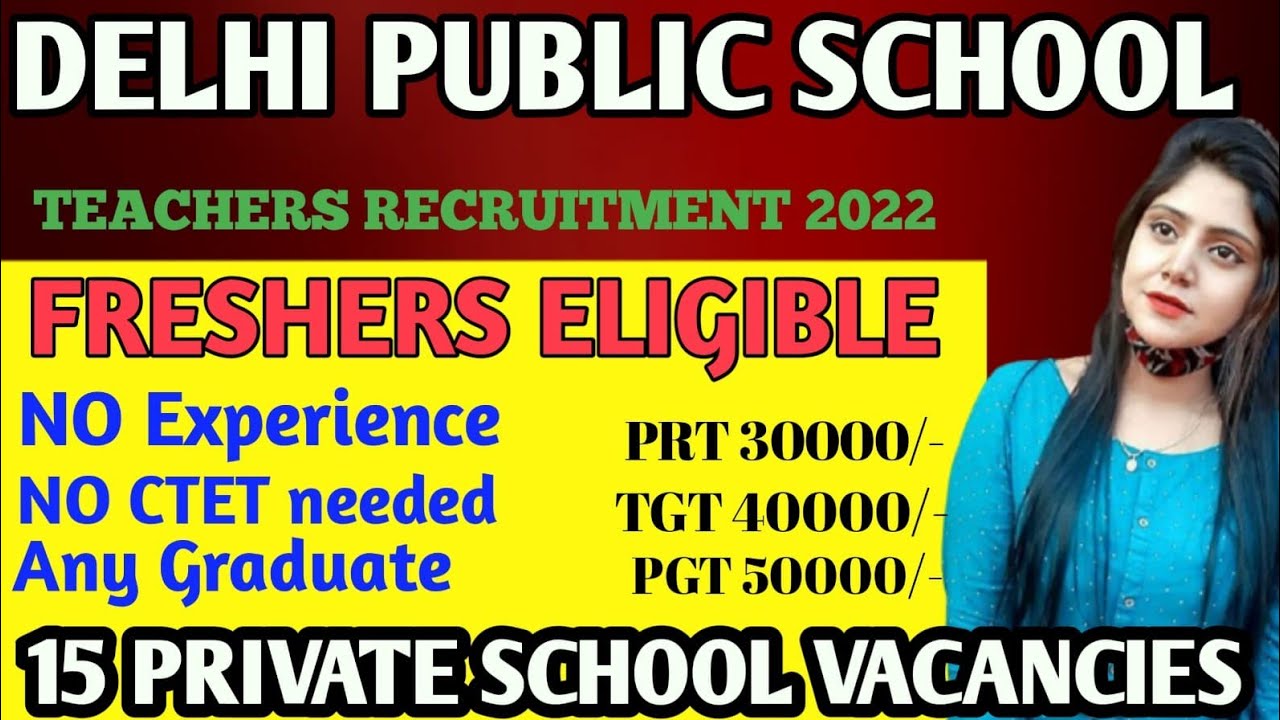 Delhi public school vacancy l Delhi NCR vacancy l @MCD teachers team