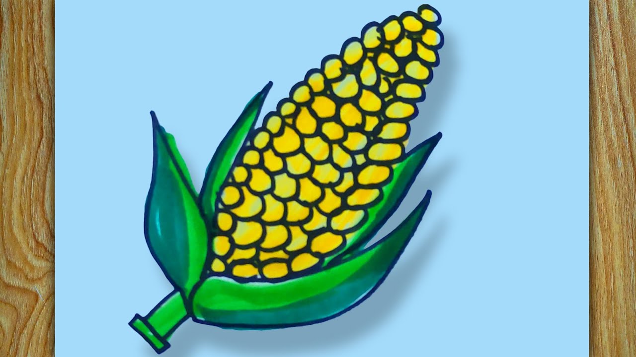 🌽 HOW TO DRAW CORN STEP BY STEP (VERY EASY!)