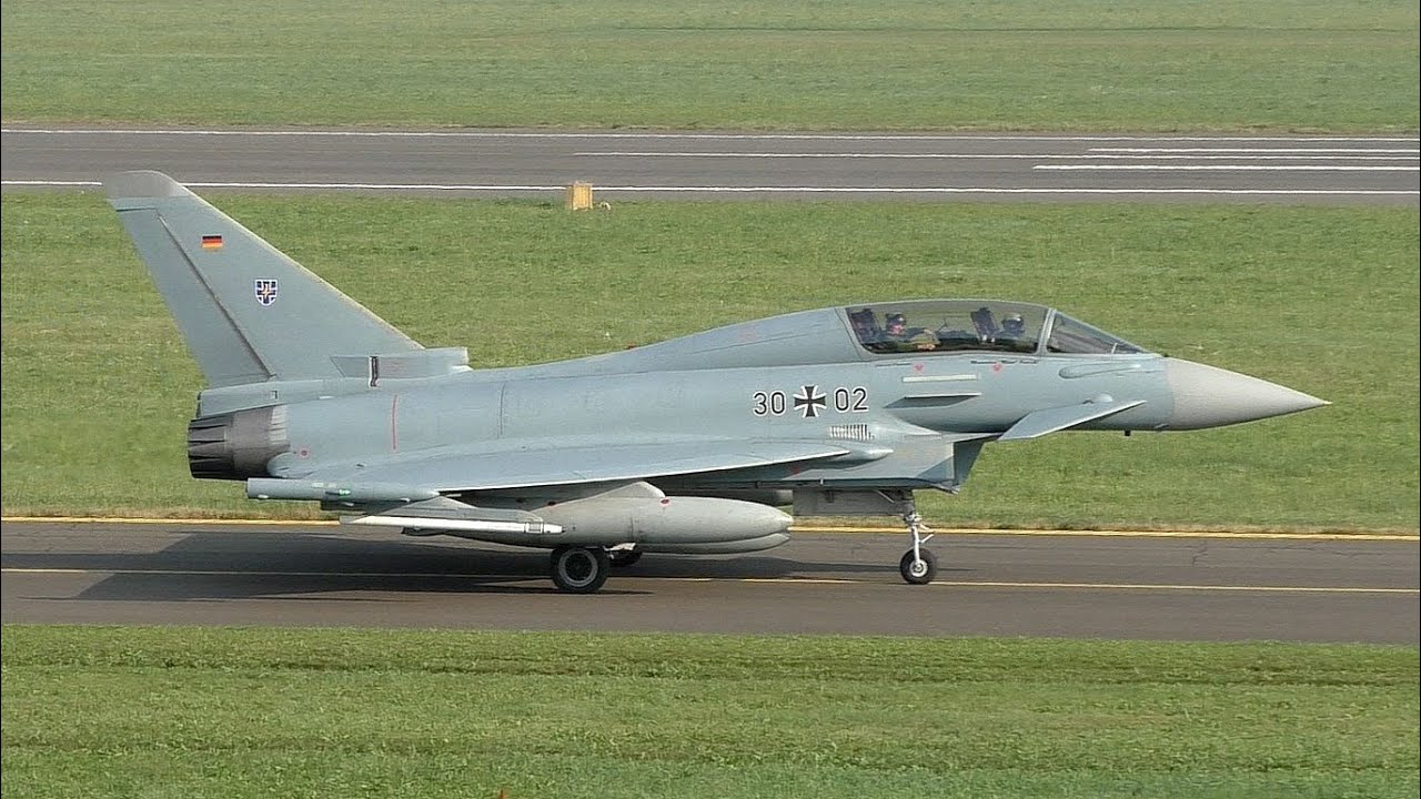 AIRPOWER 24 | 2 German Air Force Eurofighter landing at Zeltweg Air Base