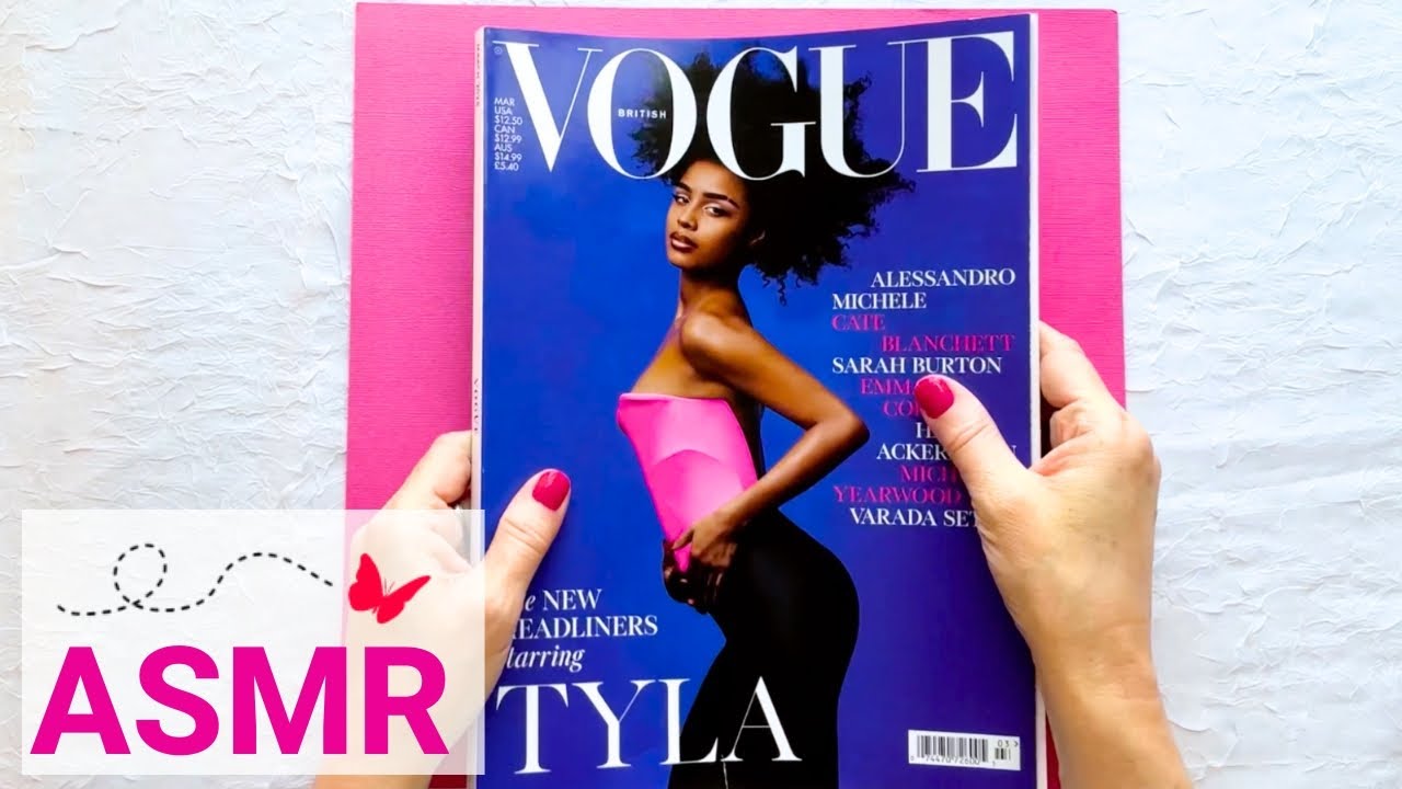 British Vogue Magazine March 2025, ASMR Page Turning Soft Spoken, Fashion Images and Ideas