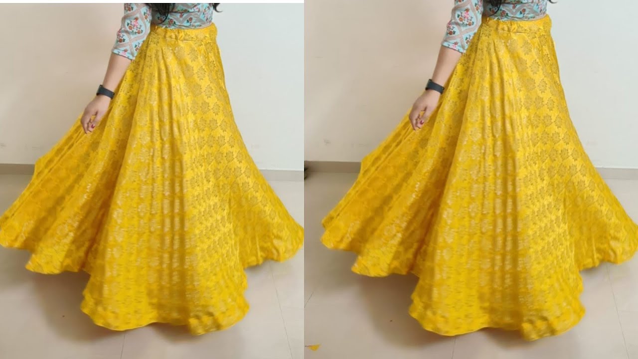 partywear full circle umbrella lehenga cutting and stitching step by atep full tutorial in hindi