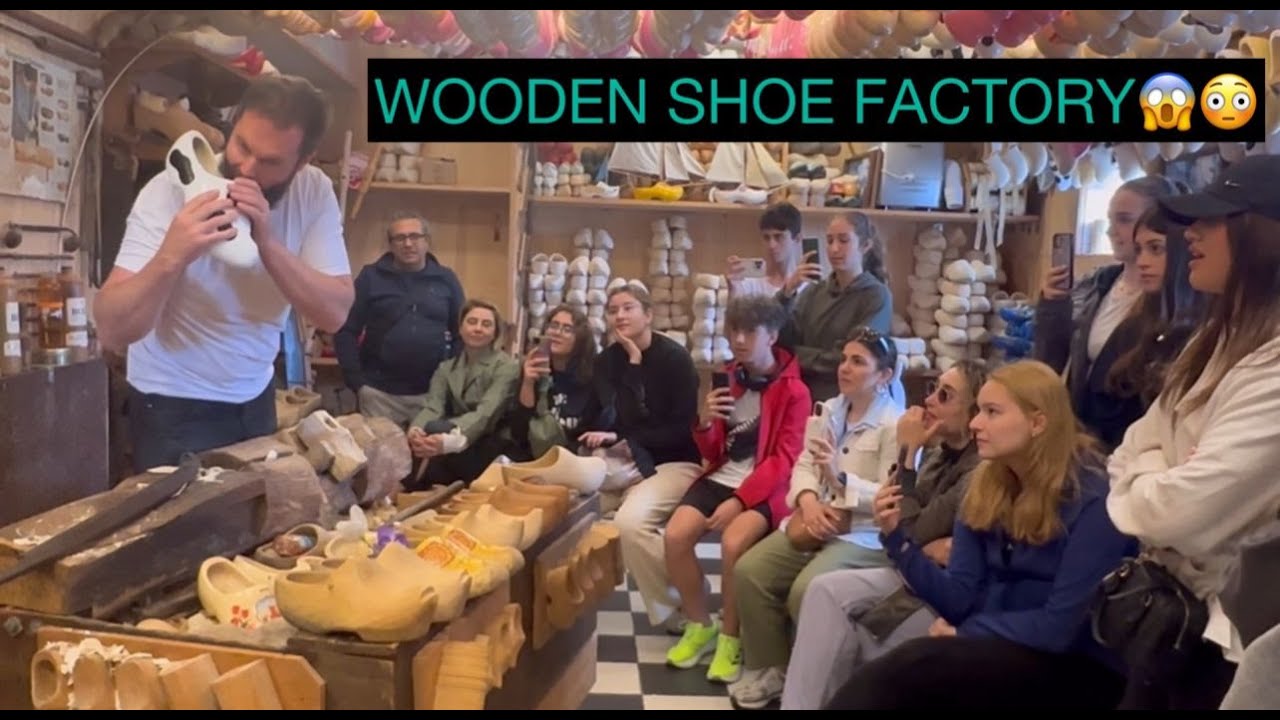CLOG SHOE FACTORY VISIT😲 WOODEN SHOES IN AMSTERDAM | Full Factory Tour