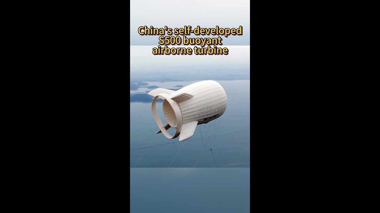 China's self-developed buoyant airborne turbine on display at airshow