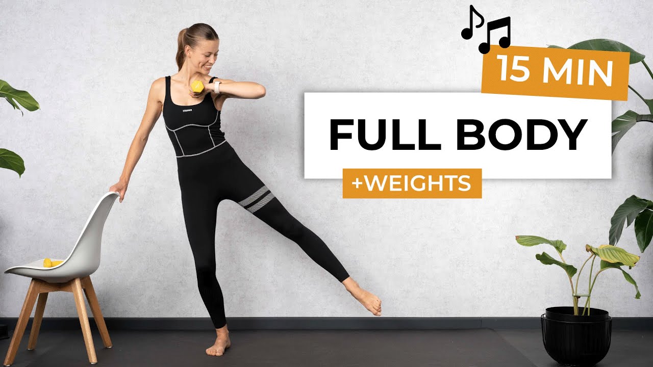 15 MIN STANDING BARRE WORKOUT WITH WEIGHTS - No Jumping
