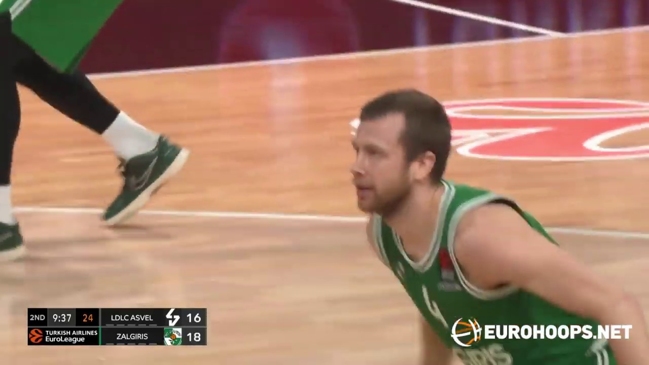 LDLC ASVEL Villeurbanne - Zalgiris Kaunas 74-79: Lukas Lekavicius (21 points)