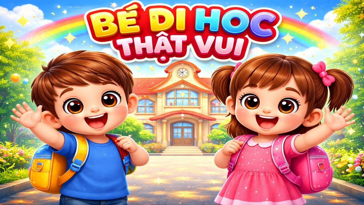Bé Đi Học Thật Vui 🎒 | Nhạc Thiếu Nhi Vui Nhộn | Bé 3–5 Tuổi | YouTube Kids