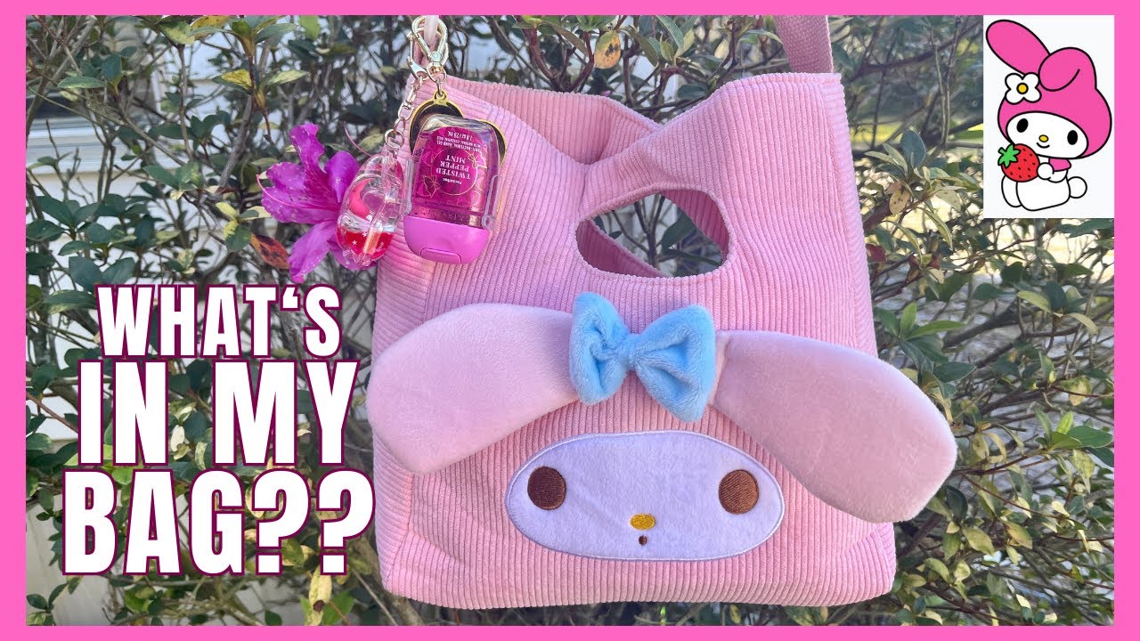 What's In My Bag ??  My Melody Theme 🎀💖✨