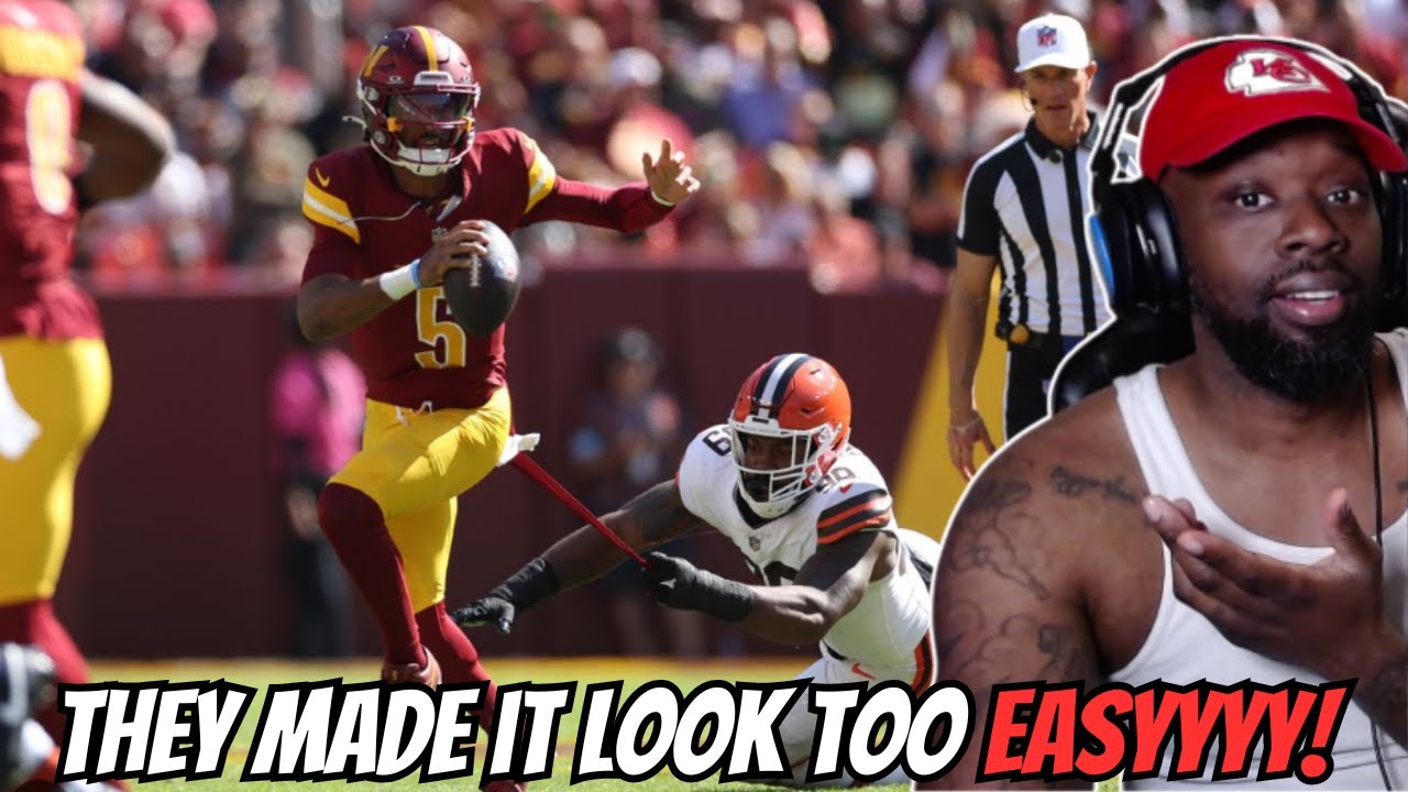 CHIEFS FAN REACTS TO!! Cleveland Browns vs. Washington Commanders | Highlights!! THEY GOOD!!!!
