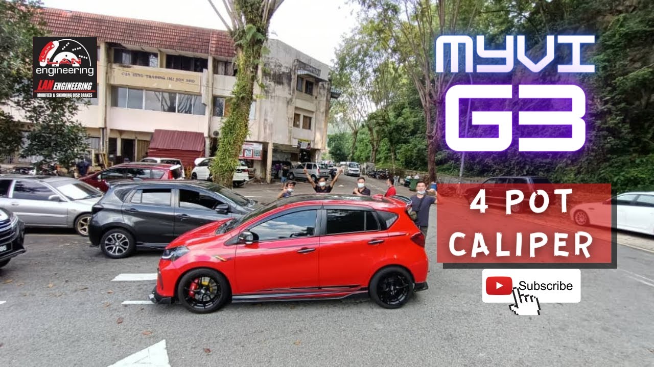 PERODUA MYVI G3 UPGRADE 4 POT BIG BRAKE KIT | LAN AUTOMOTIVE ENGINEERING