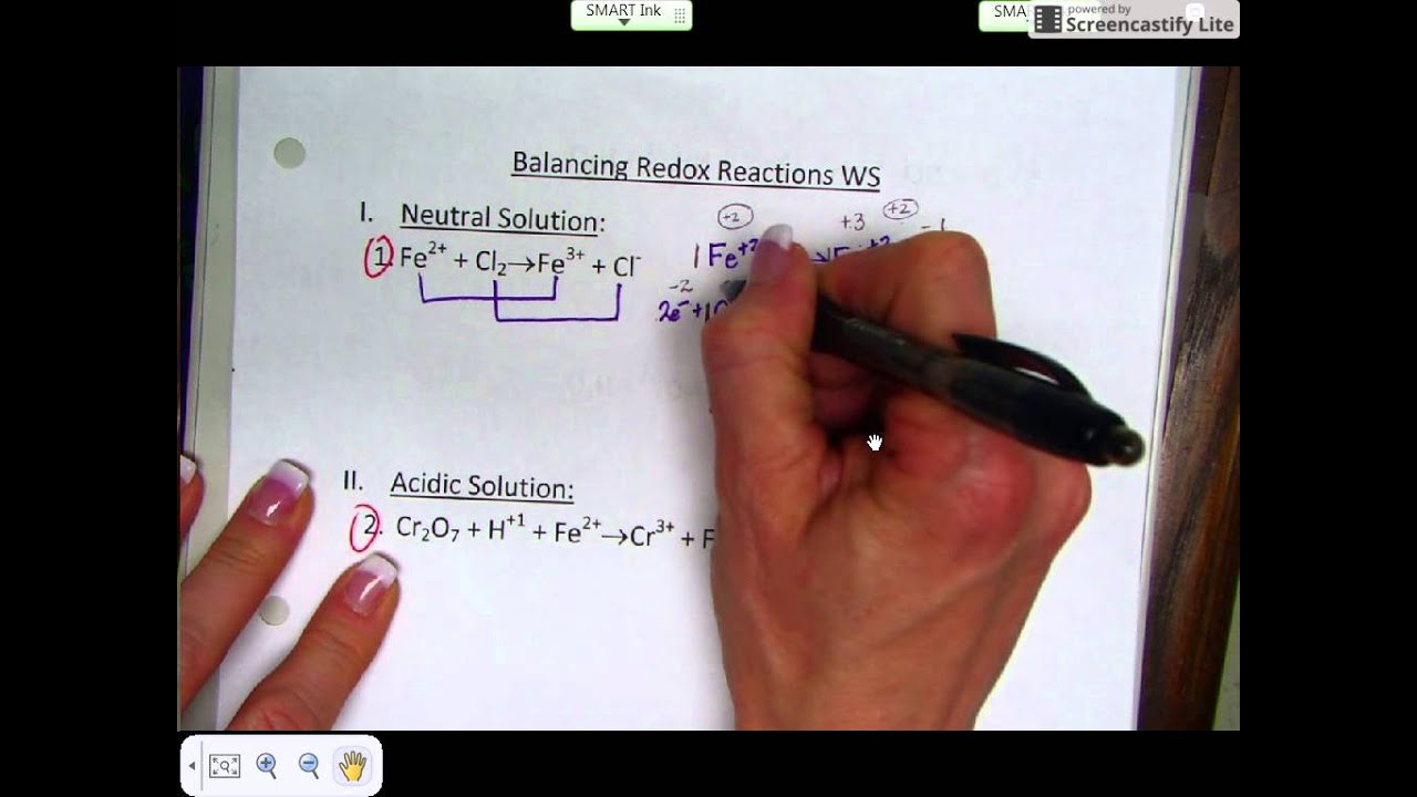 Balancing Redox by the Half-reaction method (neutral solution)