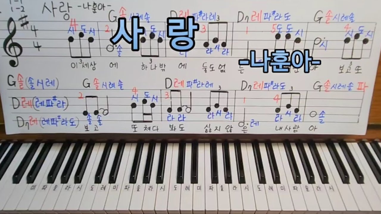 피아노배우기 (사랑 -나훈아)트롯반주