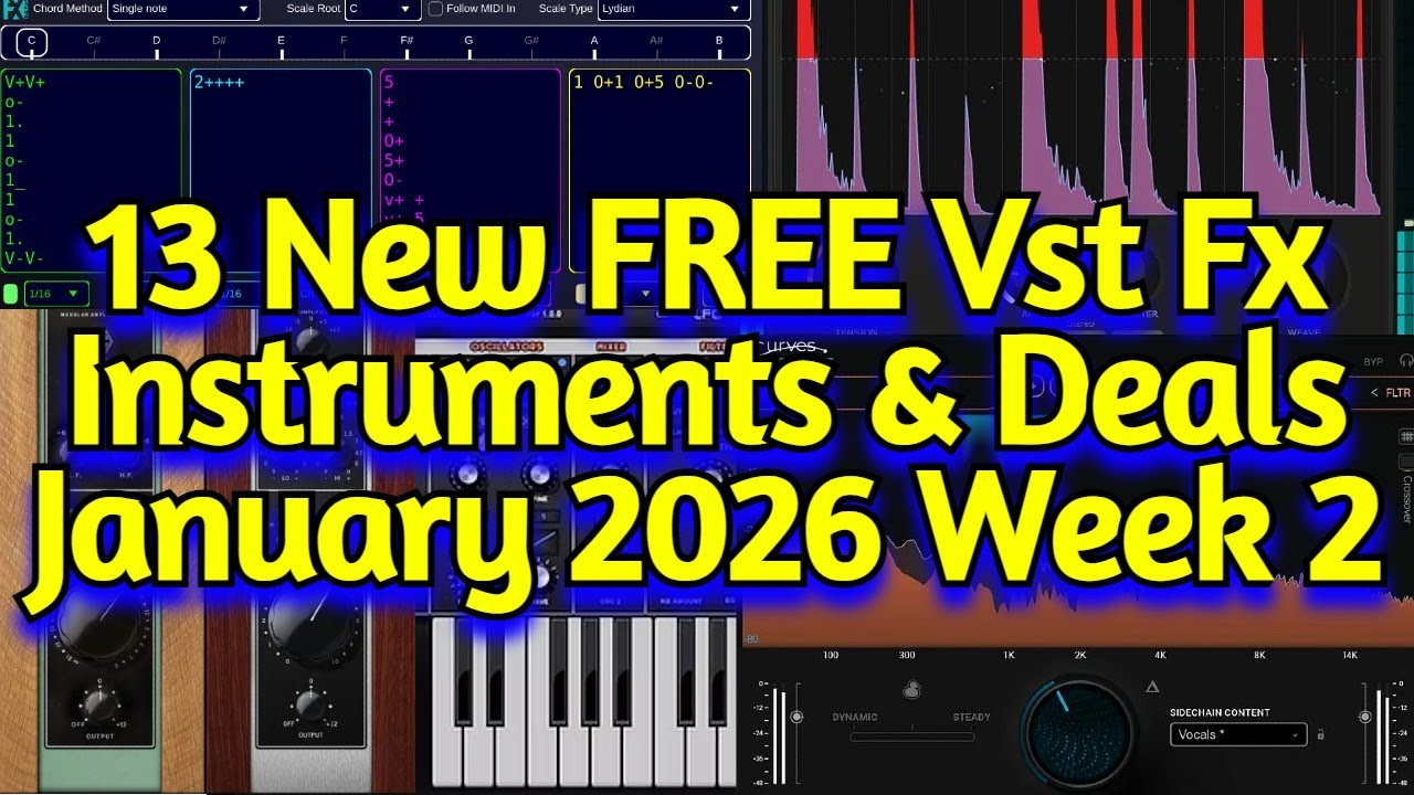 13 Best New FREE Effect Plugins, Vst Instruments & Audio Plugin Deals - JANUARY 2026 Week 2