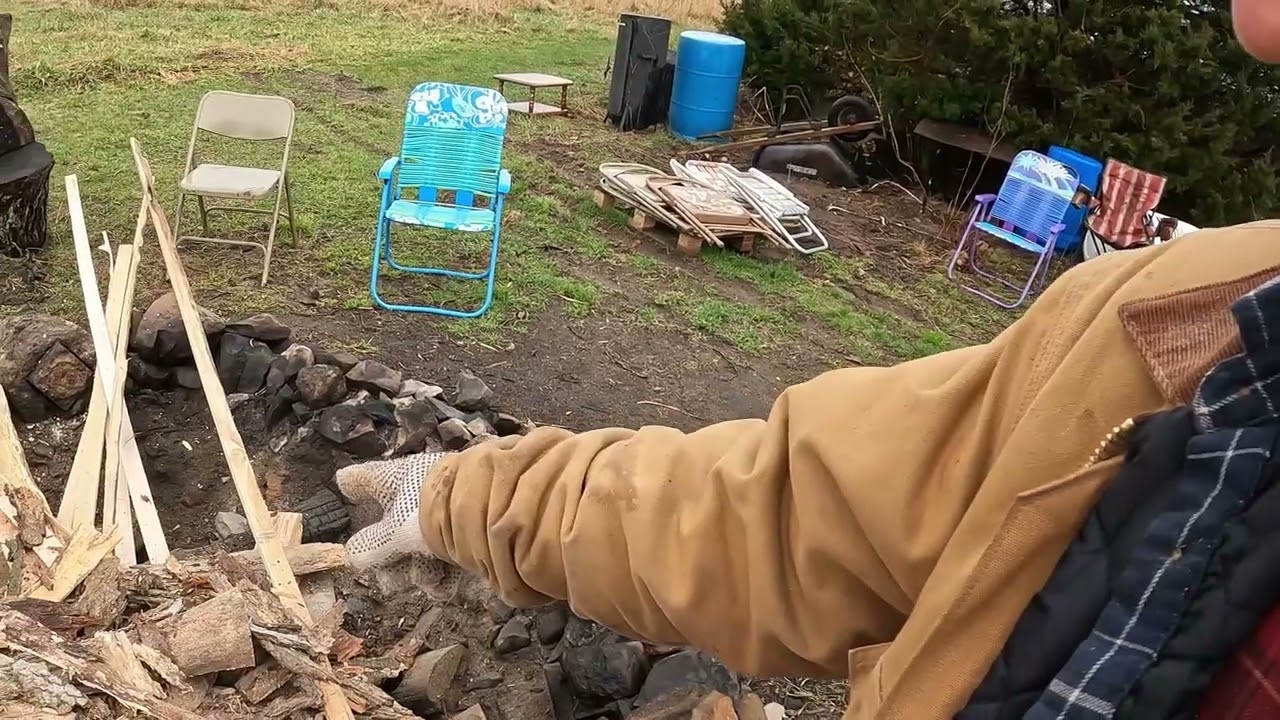 Burning scrap wood at the sawmill How do you start a fire