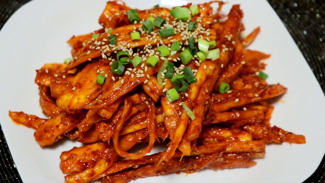 더덕요리[더덕고추장무침]쉽게 더덕까는법!쓴맛은 이것!으로 잡아야 영양손실이 없어요!더덕무침/더덕구이양념/명절음식/추석음식