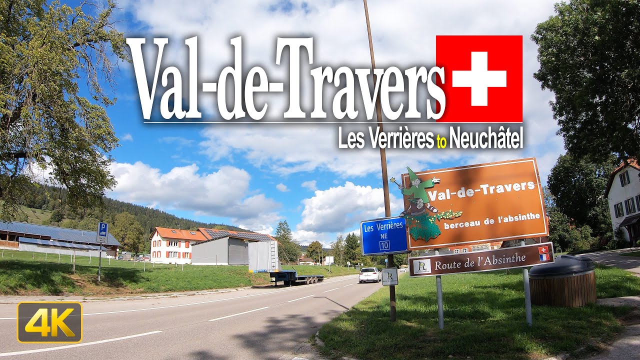 Val-de-Travers, Switzerland 🇨🇭 Driving from Les Verrières to Neuchâtel