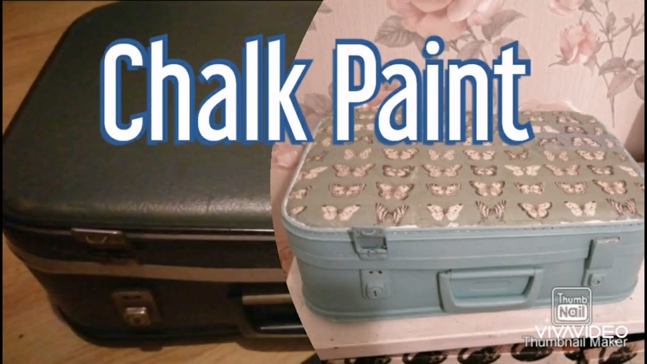 Vintage Suitcase Makeover / Quick Furniture Flip / Chalk Paint & Decoupage