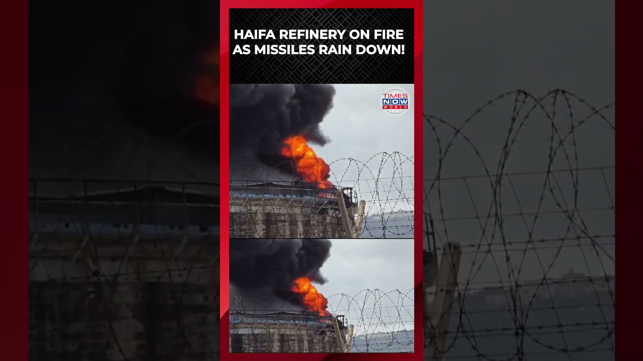 BREAKING: Iran Hits Israel's Haifa Oil Refinery As War Escalates; Flames & Black Smoke Billows