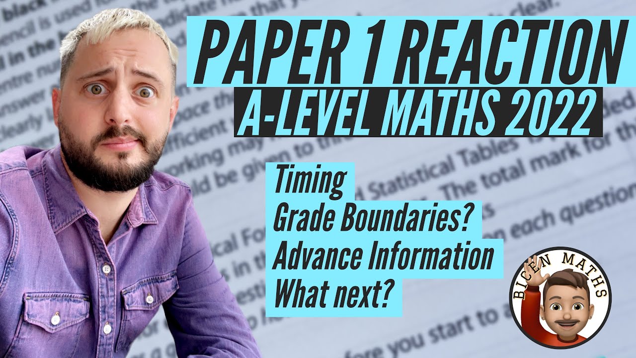 Paper 1 Reaction: A-Level Maths Exams 2022 📚