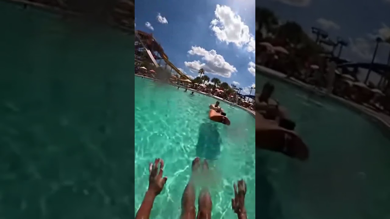 POV: THE INSANE VERTICAL DROP! 🎢💦 #WaterPark #POV #Adrenaline #SummerVibes #WaterSlide #Splash