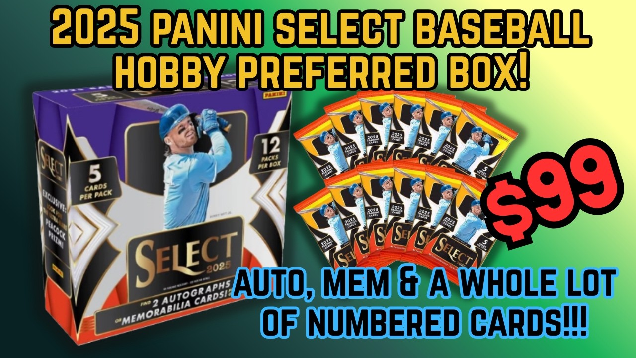 ‼️ЭТОТ НАБОР ПРОСТО ПОТРЯСАЮЩИЙ🔥! НАБОР PANINI SELECT BASEBALL HOBBY PREFERRED 2025 ГОДА!