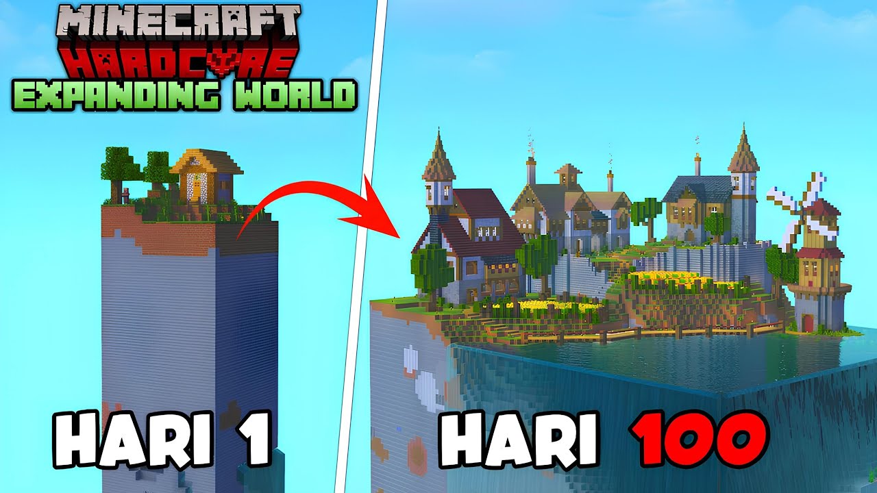 100 Hari Minecraft Hardcore EXPANDING WORLD